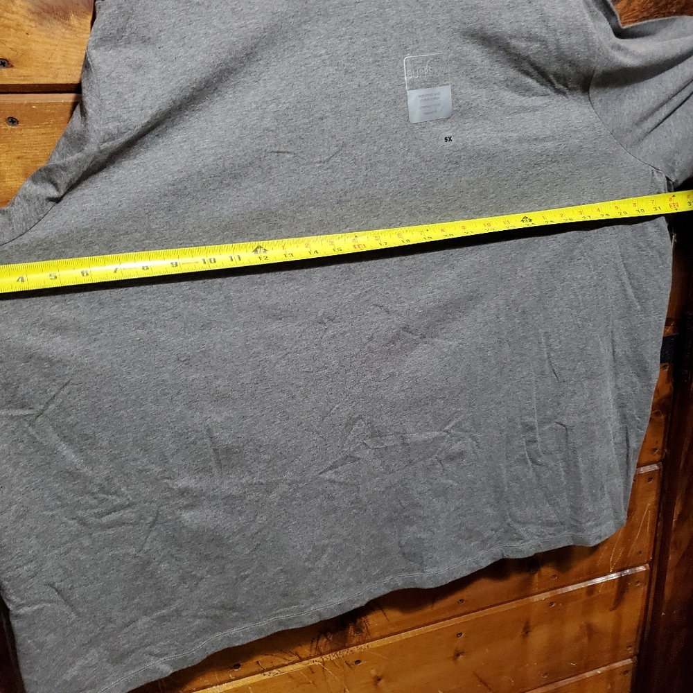 Woman's Plus Size Gray Turtle Neck Long Sleeve Shirt - Picture 10 of 10